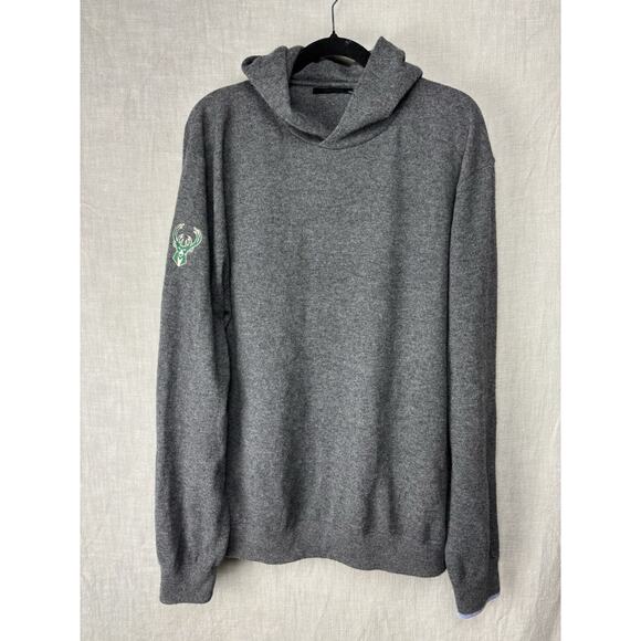 Greyson Milwaukee Bucks Koko Hoodie Men's XXL Wool Cashmere NBA Pullover Gray - Picture 2 of 7